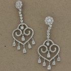 2.44 Ct TW Diamond Chandelier Earrings in 18Kt White Gold